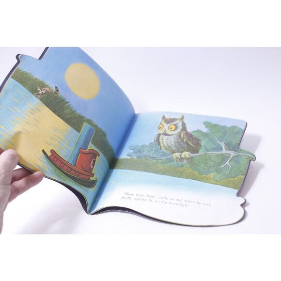 Scuffy The Tugboat, Picture Book, 1972, Golden, Shape Book, ~ 250407-WH 169 - Picture 3 of 4
